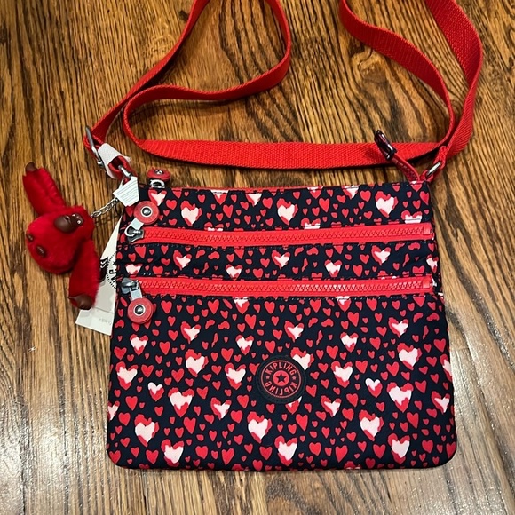 Kipling Handbags - Kipling Abner Crossbody in Heart Festival Pattern NWT